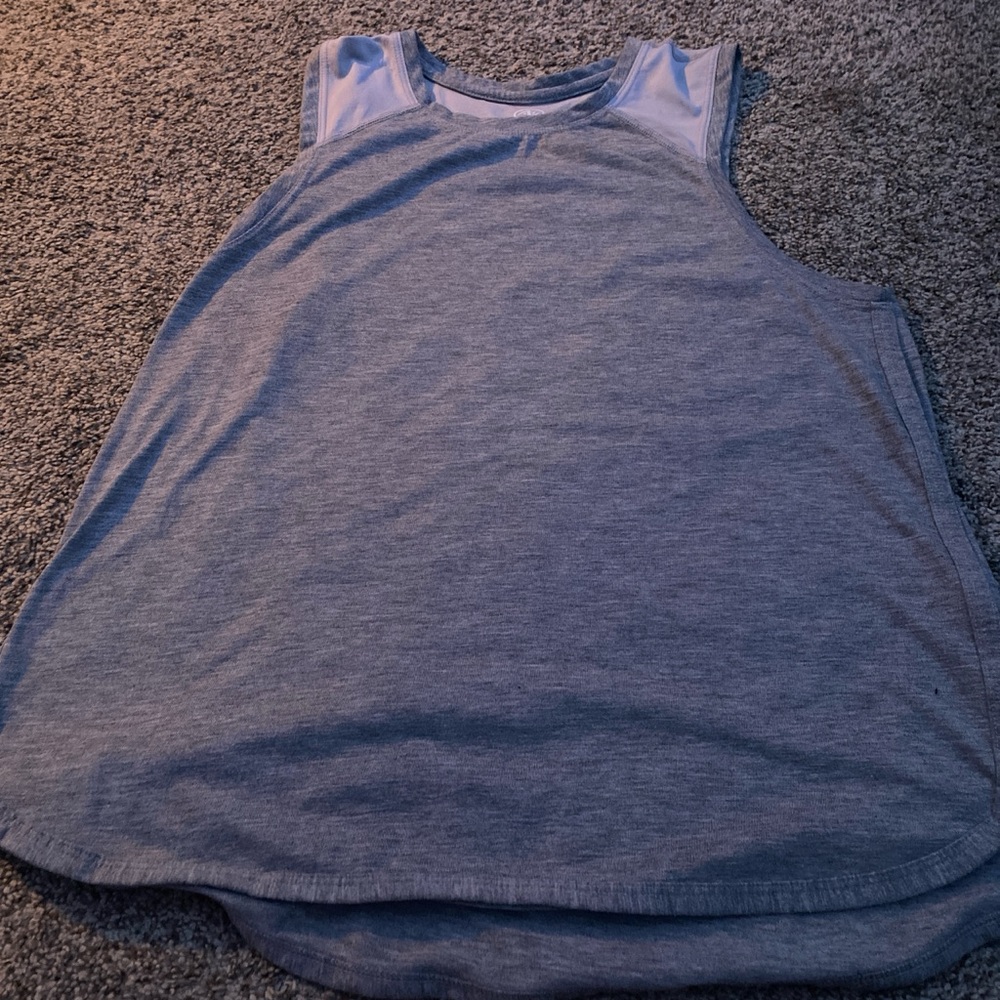 Athletic Works Gray Muscle Tee Relaxed Fit Sleeveless Top